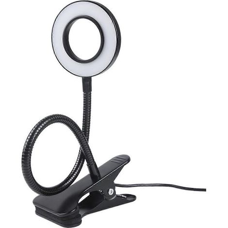 Lampe de bureau LED à pince, alimentée par USB, lampe de chevet réglable, protection des yeux, ambiance chaleureuse, idéale pour la maison et le bureau. (1/5)