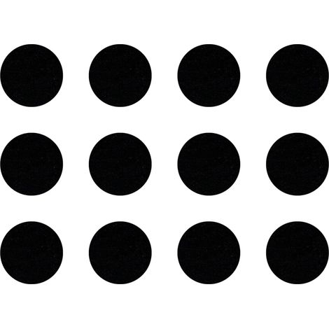 12x Cache vis adhésif autocollant diamètre 40mm protection bouchon trou obturateur meuble table chaise maison, Noir