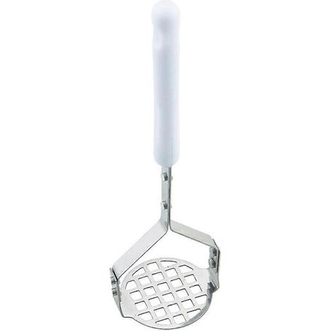 Presse-purée en acier inoxydable avec grille fine large et ergonomique (1/5)