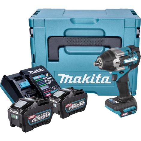 Makita TW 007 GT201 Clé à choc sans fil 40 V max. 760 Nm 1/2'' Brushless + 2x batterie 5,0 Ah + chargeur + Makpac (1/5)