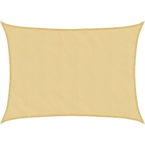 vidaXL Voile d'ombrage sable 7x5 m 100 % polyester oxford
