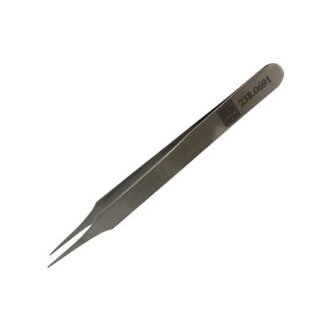 Brucelles de précision RS PRO 2SA pointe Pointu, Droit en acier austénitique à faible de teneur en carbone, L. 120 mm ( Prix pour 1 )