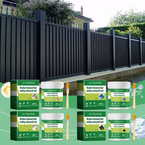 Mastic d'étanchéité résistant aux intempéries pour toitures et revêtement hydrofuge pour joints de carrelage - Bleu 100 g + pinceau (1/5)