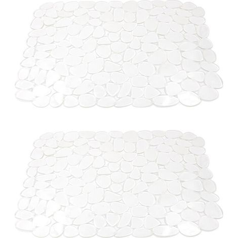 Tapis de vaisselle antidérapant doux, 2 pièces, tapis de-Clair (1/5)