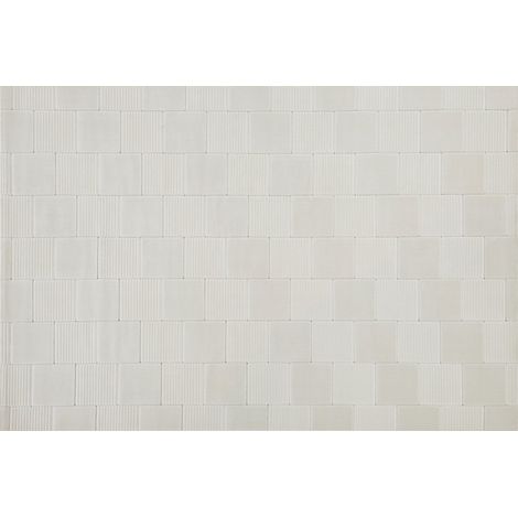 Tapis blanc écru à carreaux texturés 200 x 290 cm KARLINE