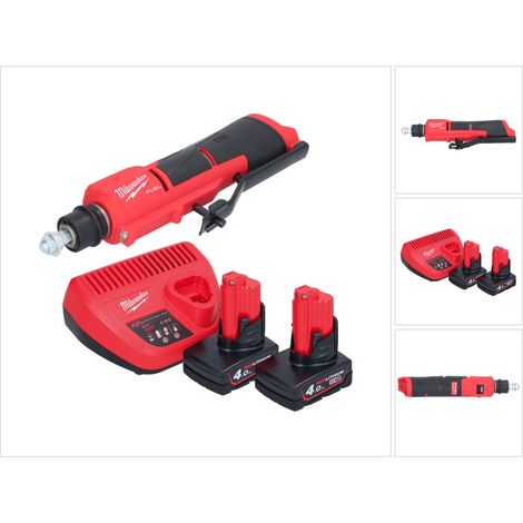 Milwaukee M12 FTB-402 Akku Reifenaufrauer 12 V 7/16" Hex Brushless + 2x Akku 4,0 Ah + Ladegerät