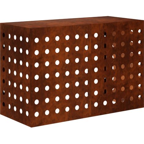 Klimaanlagenabdeckung Rostoptik 90 x 40 x 60 cm Wetterfeststahl vidaXL