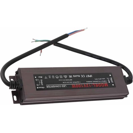 Alimentation ultra-mince 100W résistante eau – Driver LED AC110-250V – Transformateur étanche – Pour éclairage extérieur
