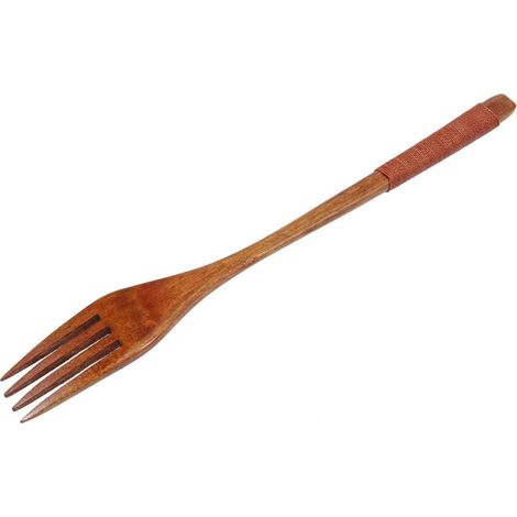 Japanische Holzgabel für Einfachem Reinigungskomfort Brauner Holzgriff Geeignet für Täglichen Gebrauch zu Hause Stilvolle Kindergabel im Japanischen Design (1/5)
