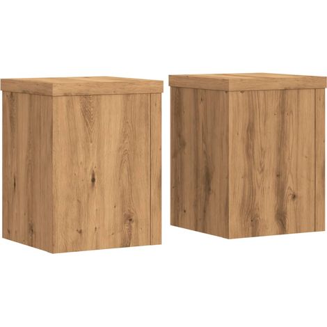 Soportes para plantas muebles para flores juego de 2 hechos a mano madera de ingeniería marrón 020045296