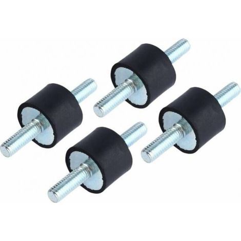 4pcs M6 Anti-Vibration Rubber Isolation Mounts Air Compressor Pump Shock Absorber Isolator Mount with Screws 20 x 15 (1/4)
