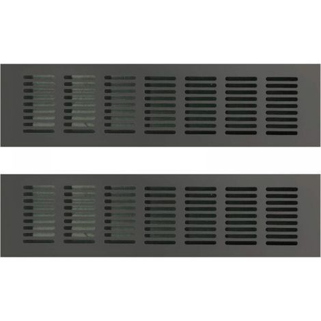 Rechteckige Lüftungsgitter für optimale Luftzirkulation. Rechteckige Lüftungsgitter 80 x 400 mm, 2 Stück. (1/4)