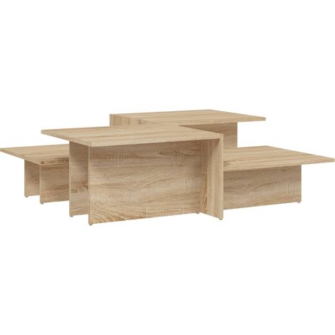 Maison Exclusive - Couchtische 2 Stk. Sonoma-Eiche Holzwerkstoff