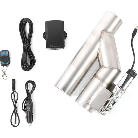 Tuyau Y universel 2,5 pouces avec vanne électrique d'échappement et télécommande pour modification (1/5)