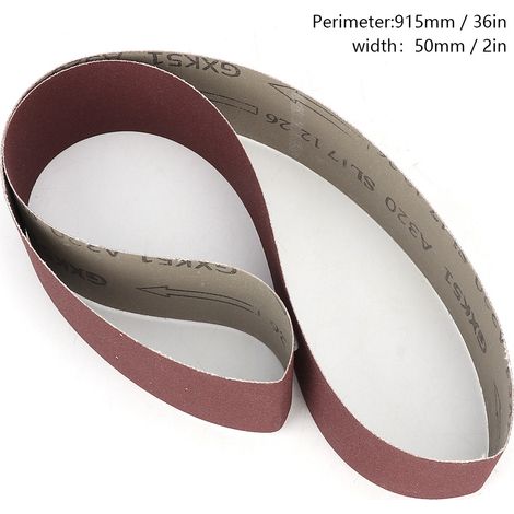 Courroie abrasive en alumine GXK51-B pour ponçage meulage polissage bois meuble grain 320 (1/5)