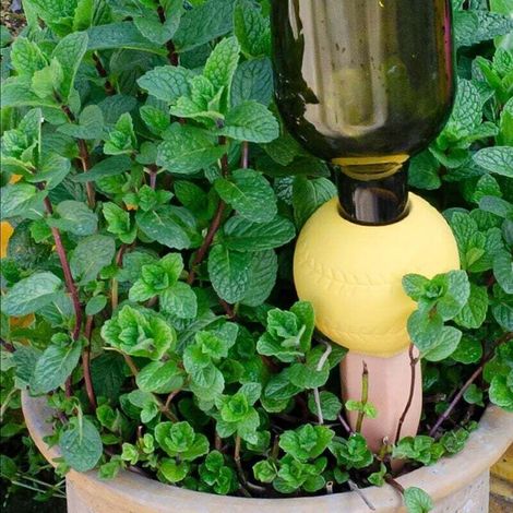 Vasi in terracotta, 4 pezzi, sistema di irrigazione a goccia, vasi in terracotta, irrigazione automatica delle piante, flacone per irrigazione a goccia per giardino, casa, uso interno ed esterno (1/3)