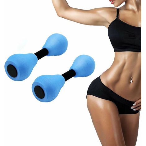 2PC Set Dumbbell Fitness Haltère Yoga Accessoires Eau petite haltère bleue (1/5)