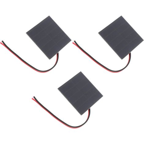 Lot de 3 mini panneaux solaires premium 1W silicium monocristallin rendement élevé kit bricolage école matériau photovoltaïque (1/5)
