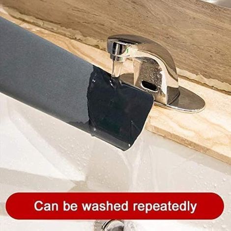 Butée de porte flexible - Peut être coupée à la taille appropriée - Protection double face contre les courants d'air - Gris (1/4)