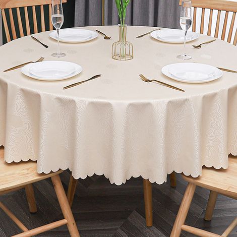 1 nappe ronde Leaf grise de haute qualité (épaisse) de 180 cm de diamètre.