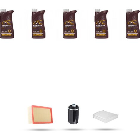 Kit tagliando 4 FILTRI e 5L OLIO compatibile con Audi A4 (B8) 2.0 tfsi 132 kw dal 2008 (1/5)
