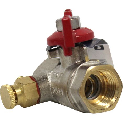 Vanne à sphère PN30 SENA Ni Free ACS Manette Papillon rouge Femelle/Femelle 1/2" (15/21) à purge - Arco (1/5)