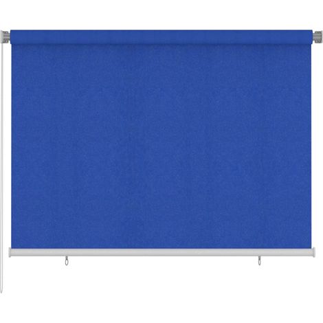 vidaXL Store roulant d'extérieur 205 (l) x 140 (H) cm bleu HDPE (1/5)