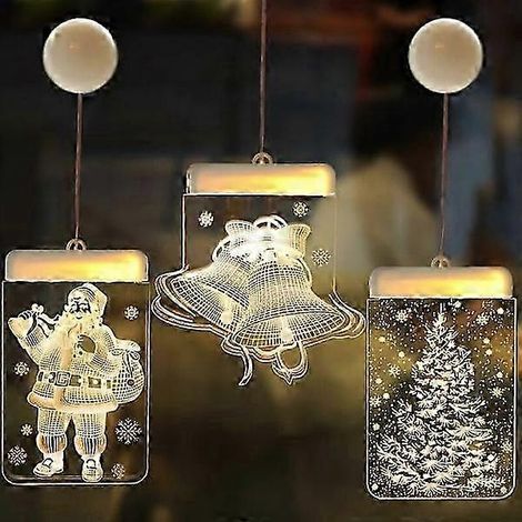 Décoration lumineuse de Noël extérieure, guirlande lumineuse 3D suspendue pour sapin de Noël, guirlande pour sapin de Noël intérieur et extérieur (1/5)