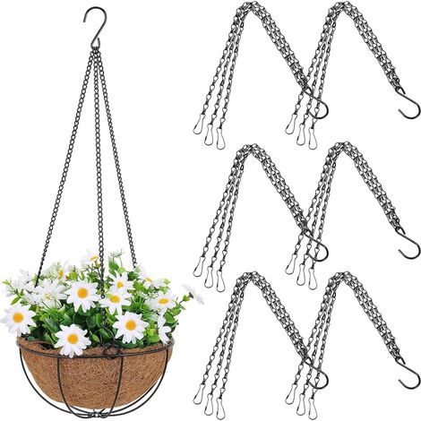 Stück Schwarze Robuste 3 punkt Hängepflanzenketten 40cm