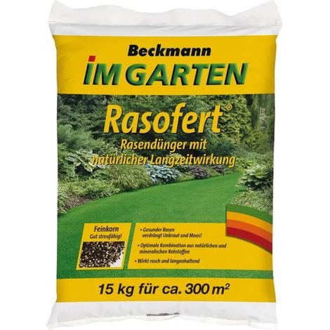 Rasendünger 15 kg, organisch-mineralisch, Langzeitwirkung (1/2)