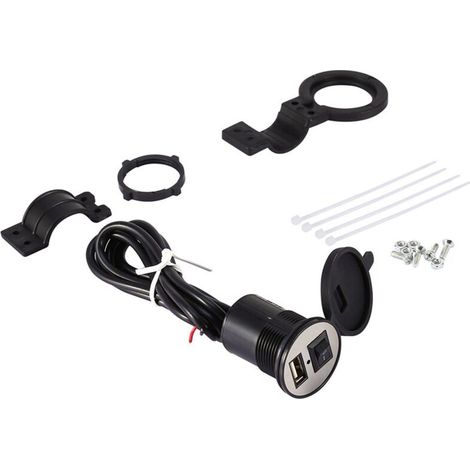 Chargeur USB étanche 12V pour moto (1/5)