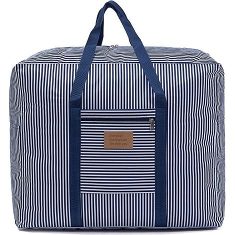 Blue, Waterproof, Thick, Oversized Organizer with Sturdy Handles, for Seasonal Clothing, Duvet, Bedding, Moving, and More, with Zipper Closure (1/5)