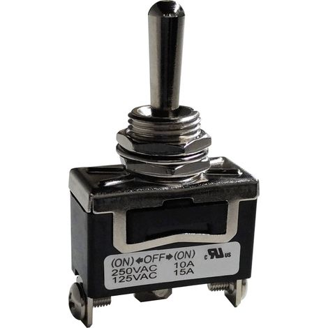 Interrupteur à levier RS PRO, (On)-Off-(On), 1RT, 10 A ( Prix pour 1 )