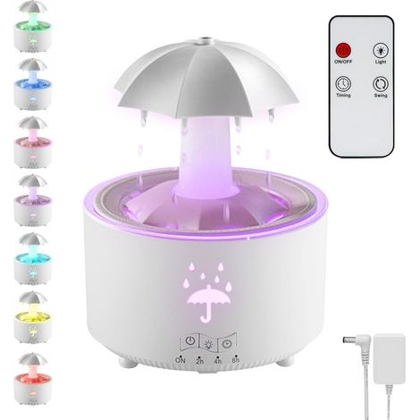 Humidificateur d'arômes à grande brume colorée en forme de méduse rotative (1/5)