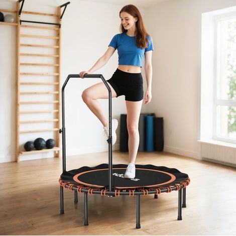 Trampoline fitness pliable avec poignée réglable acier HAVRYA (1/4)