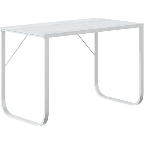 Bureau d'ordinateur Blanc 110x60x73 cm 2 (1/5)