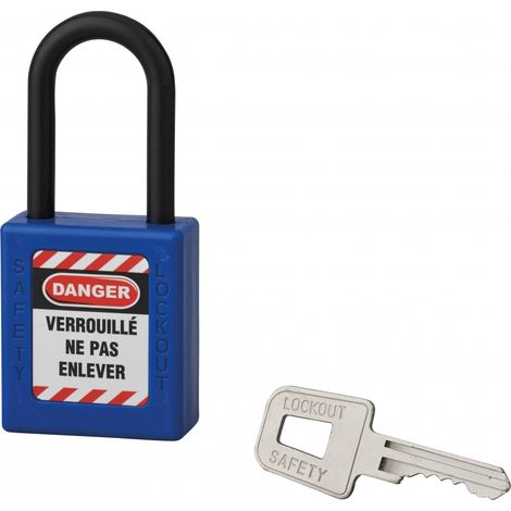 Lucchetto 40 mm in nylon con arco  6 X 38 mm BLU - THIRARD