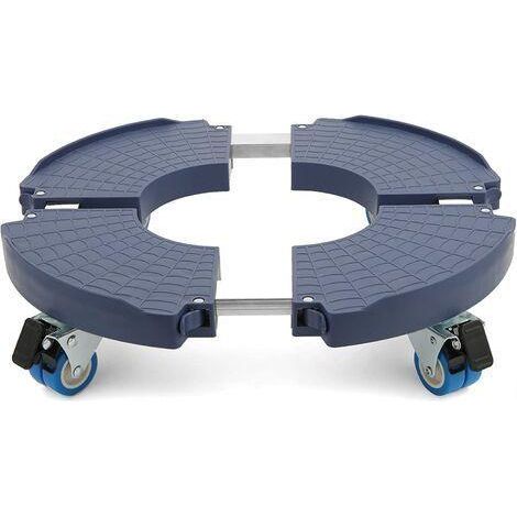 Support à Plantes Rotatif 360° avec Roulettes, Charge Maximale 200 kg, Base Roulante Ajustable 40-54 cm, Socle pour Pot de Fleurs, Idéal Intérieur/Extérieur, Pied de Parasol ou Poubelle, Bleu