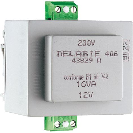 Delabie Trafo 230/12V lose, für Befestigung auf DIN-Hutschiene