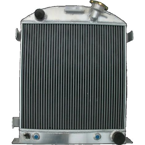 Radiador de aluminio, 3 filas, para FORD HI-BOY, compatible con CHEVROLET SBC V8, colocación delantera, ajuste estándar para el modelo de 1932. (1/5)