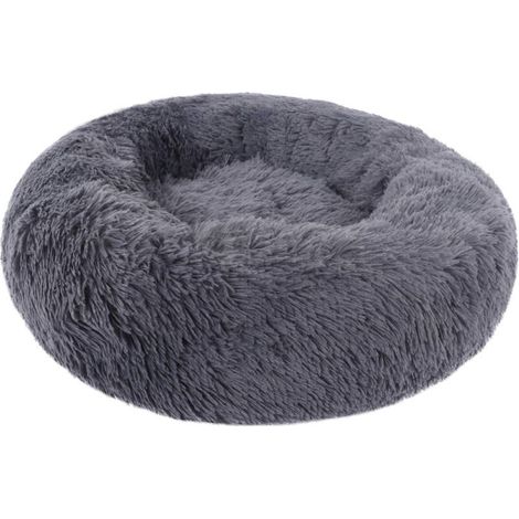 Apaisant Panier Chat Lit Panier pour Animal Domestique pour Chats et Petits Chiens Coussin pour lit de Chat Lit Donut Chien Convient 40 cm (Lot de 1)Dark Grey (1/4)