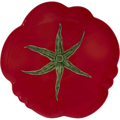 Piatto Pizza Grande 420x420x20mm Rosso BORDALLO PINHEIRO
