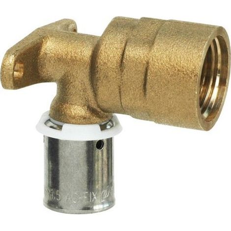Applique à sertir femelle - Série longue - PER Ø16 - coude femelle 15/21 - 3319-16-15 - FIXOCONNECT - Ayor