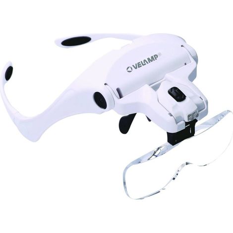 Occhiali LED con lente d'ingrandimento. 5 diottrie intercambiabili (1/3)