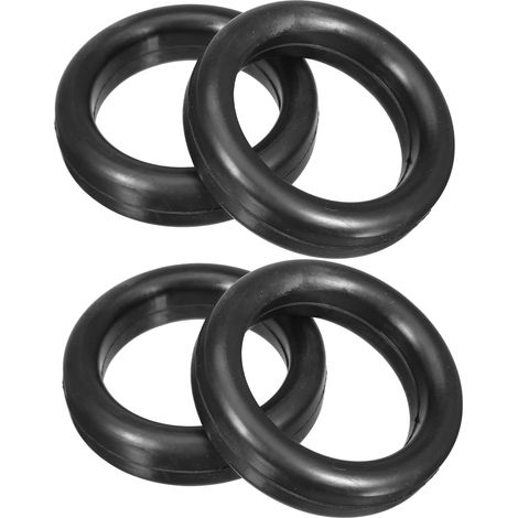 Cintre Échappement Caoutchouc Noir 4pcs Universel Pour Voiture Taille: 1.8x7cm, Diamètre Trou: 5cm, Absorption Vibrations, Réduction Bruit, Protection Sol, Universel, Haute Résistance (1/5)