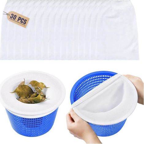 Chaussette Skimmer - 30pcs - Réutilisable - Protection Filtration - Prolonge Durée de Vie (1/4)