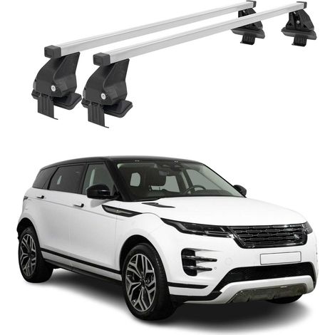 OMAC Dachträger Querträger Stahl für Land Rover Range Rover Evoque II L551 2019-2026 – Abschließbar – City-Crash-getestet – DIN 75302:2019 – ISO/PAS 11154:2006 – Max. 50 kg Silber (1/5)