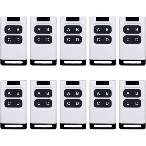 10 Télécommandes 433 MHz Universelles Pour Porte De Garage Voiture Électrique Et Projecteur Rideaux