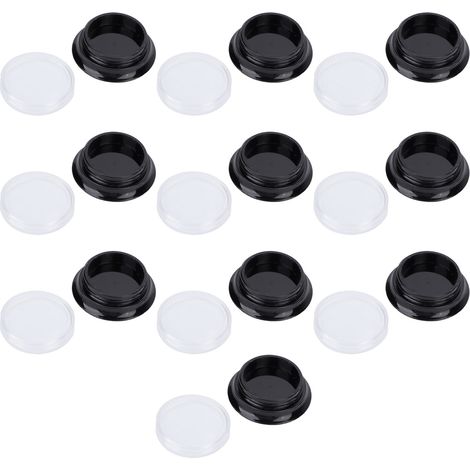 10 contenants en plastique transparent pour vernis, fards à paupières, poudres ou accessoires (1/5)
