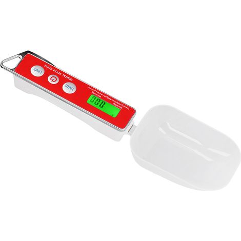 Tragbare digitale Küchenwaage aus Edelstahl für Backwaren, Mehl, Tee und Gewürze – 500 g/0,1 g, Rot (1/5)